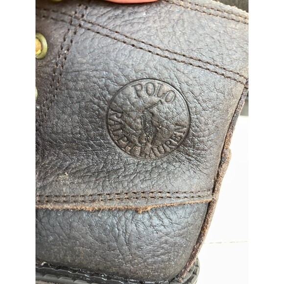 Polo Ralph Lauren Boys Brown Ranger Leather Boots New Size 7